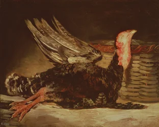 Stillleben eines toten Truthahns und eines Weidenkorbs, 1806